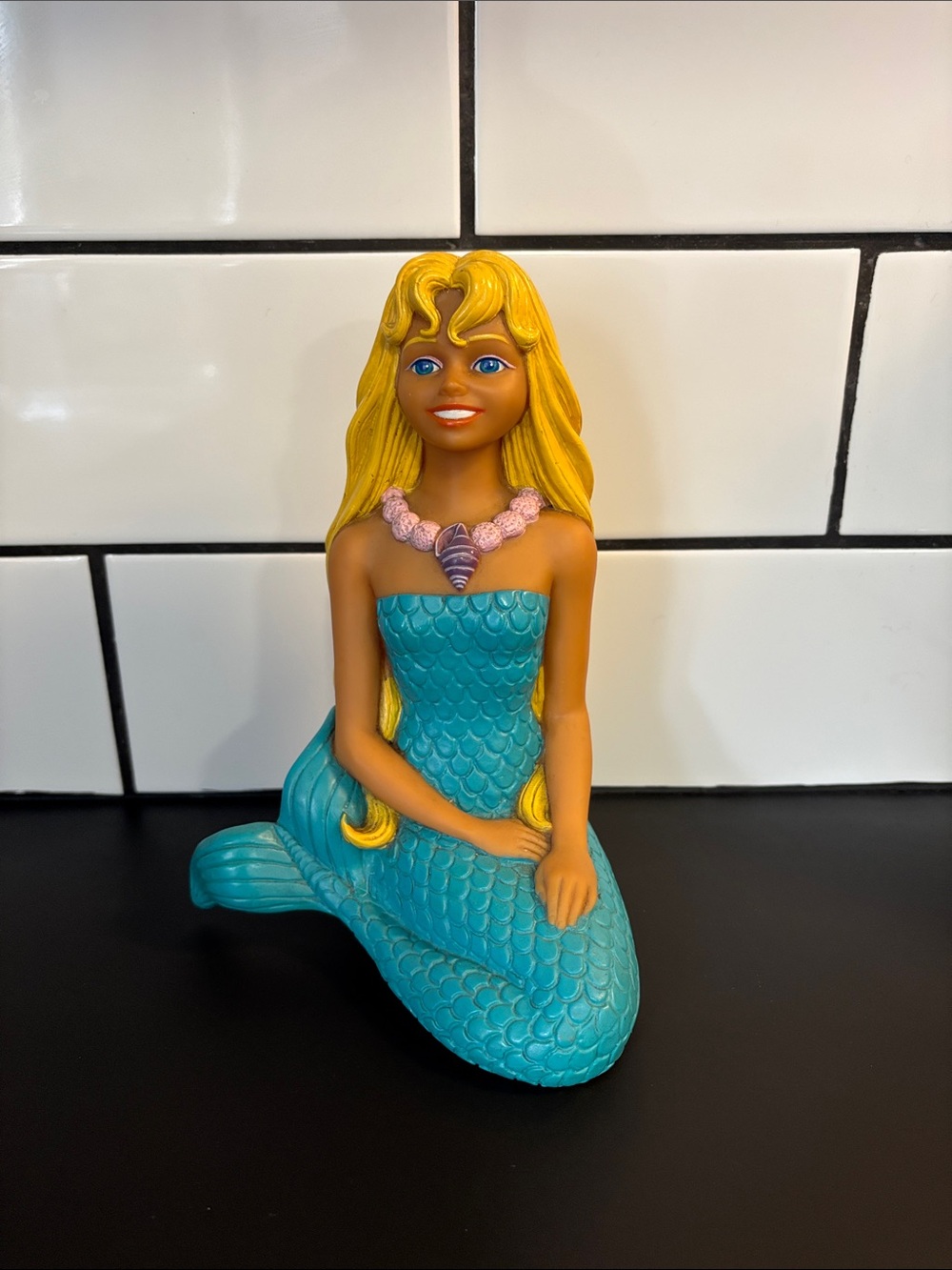 Vintage 90’s Marina The Mermaid Plastic Coin Bank Figurine
